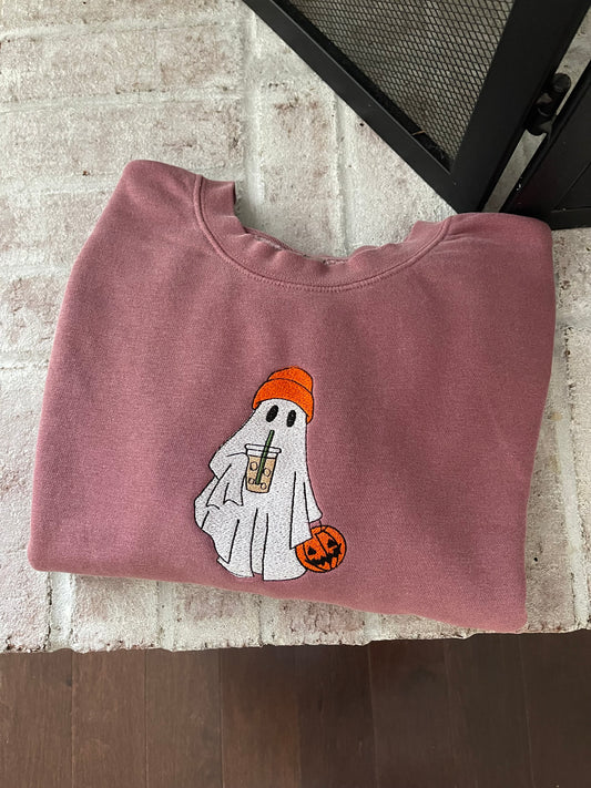 Ghostie w/ coffee | midweight pigment dye crew